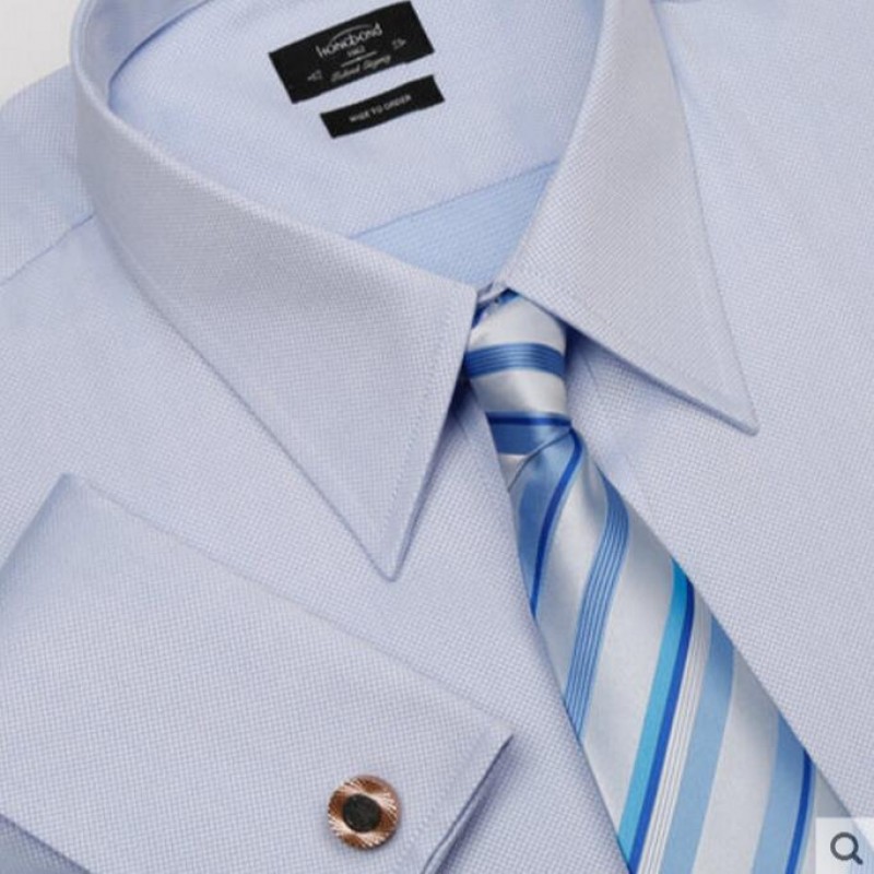 Pure Cotton Shirt Blue White Men Customize Shirt 